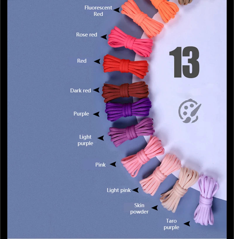 1Pair Oval Shoe Laces Half Round Athletic Shoelaces for Running Sneakers Laces Shoes Strings Durable without Fading Shoelace