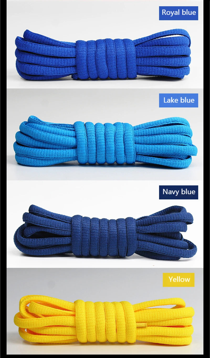 1Pair Oval Shoe Laces Half Round Athletic Shoelaces for Running Sneakers Laces Shoes Strings Durable without Fading Shoelace