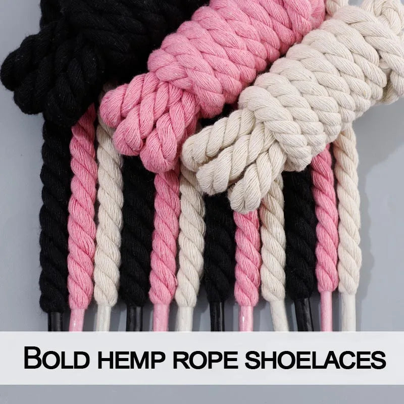 New Shoe Laces Thick Laces for Shoes Round Rope Wide Laces Sneakers Shoestrings XDr04