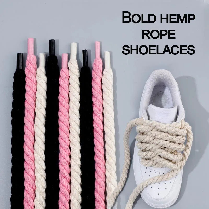 New Shoe Laces Thick Laces for Shoes Round Rope Wide Laces Sneakers Shoestrings XDr04