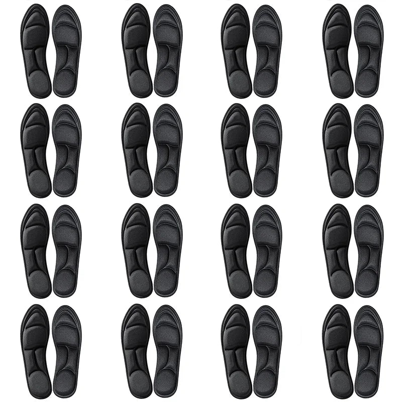 1/2/4/16Pairs 5D Massage Memory Foam Insoles For Shoes Sole Breathable Cushion Sport Running Insoles For Feet Orthopedic Insoles