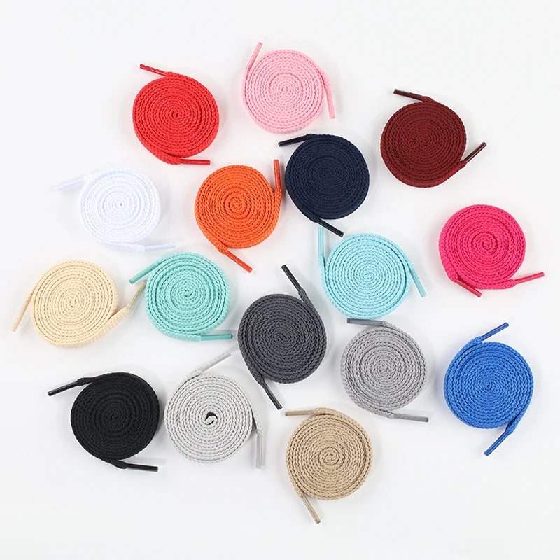 New Flat Classic Shoelaces for Sneakers Casual Shoe laces White Black Sports Shoelace Shoes Balanc String Shoe Accessories