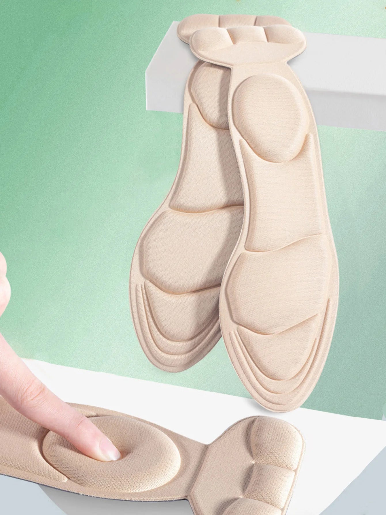 Memory Foam Insoles Women High-heel Shoes Insoles Anti-slip Insole Comfort Breathable Heel Protection