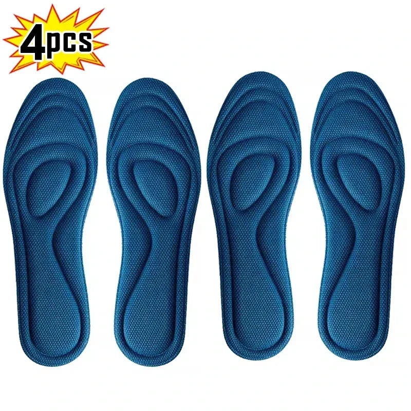 4/2Pcs Memory Foam Orthopedic Insoles for Shoes Antibacterial Deodorization Sweat Absorption Insert Sport Shoes Running Pads