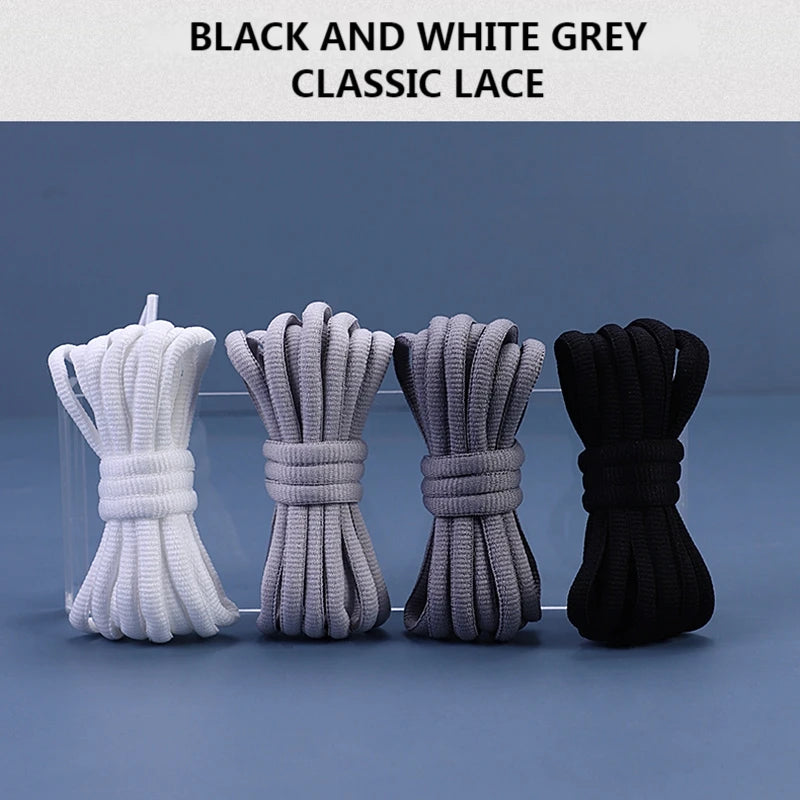 1Pair Oval Shoe Laces Half Round Athletic Shoelaces for Running Sneakers Laces Shoes Strings Durable without Fading Shoelace