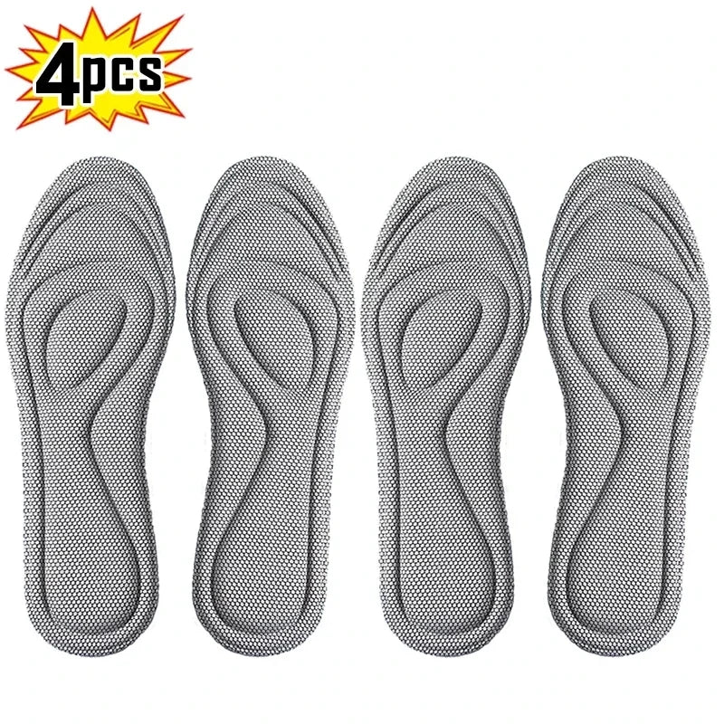 4/2Pcs Memory Foam Orthopedic Insoles for Shoes Antibacterial Deodorization Sweat Absorption Insert Sport Shoes Running Pads