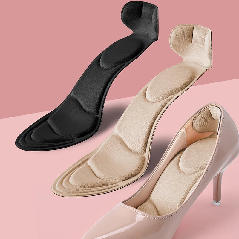 Memory Foam Insoles Women High-heel Shoes Insoles Anti-slip Insole Comfort Breathable Heel Protection