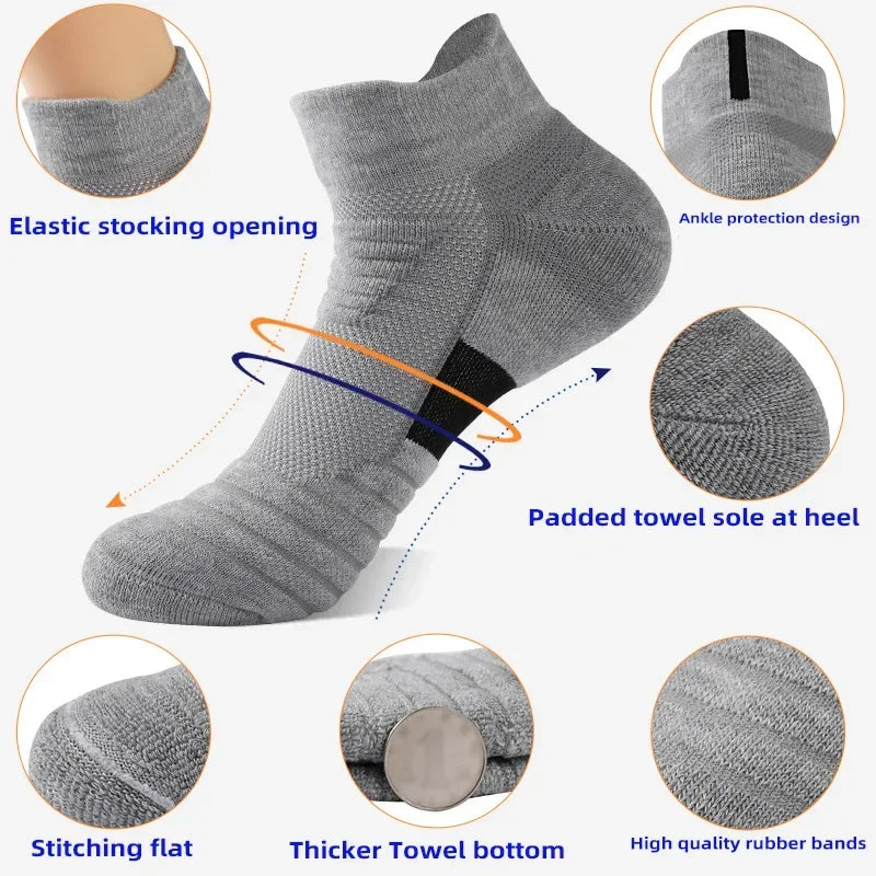 Anti-slip Football Socks Men Women Cotton Sock Short Long Tube Soccer Basketball Sport Socks Breathable Deodorous Socks 39-45