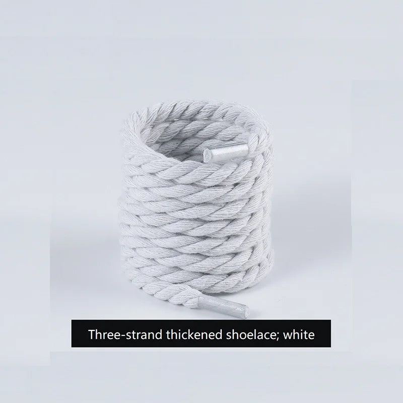 Thick Round Rope Shoelaces – Durable Replacement Laces for Trainers, Boots and Casual Shoes