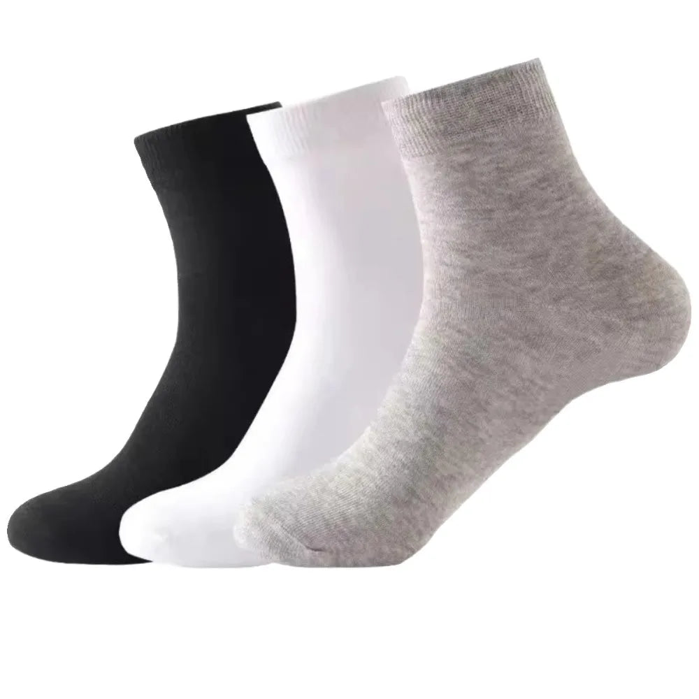 Men's Cotton Socks – 10 Pairs Pack, Comfortable Breathable Everyday Socks