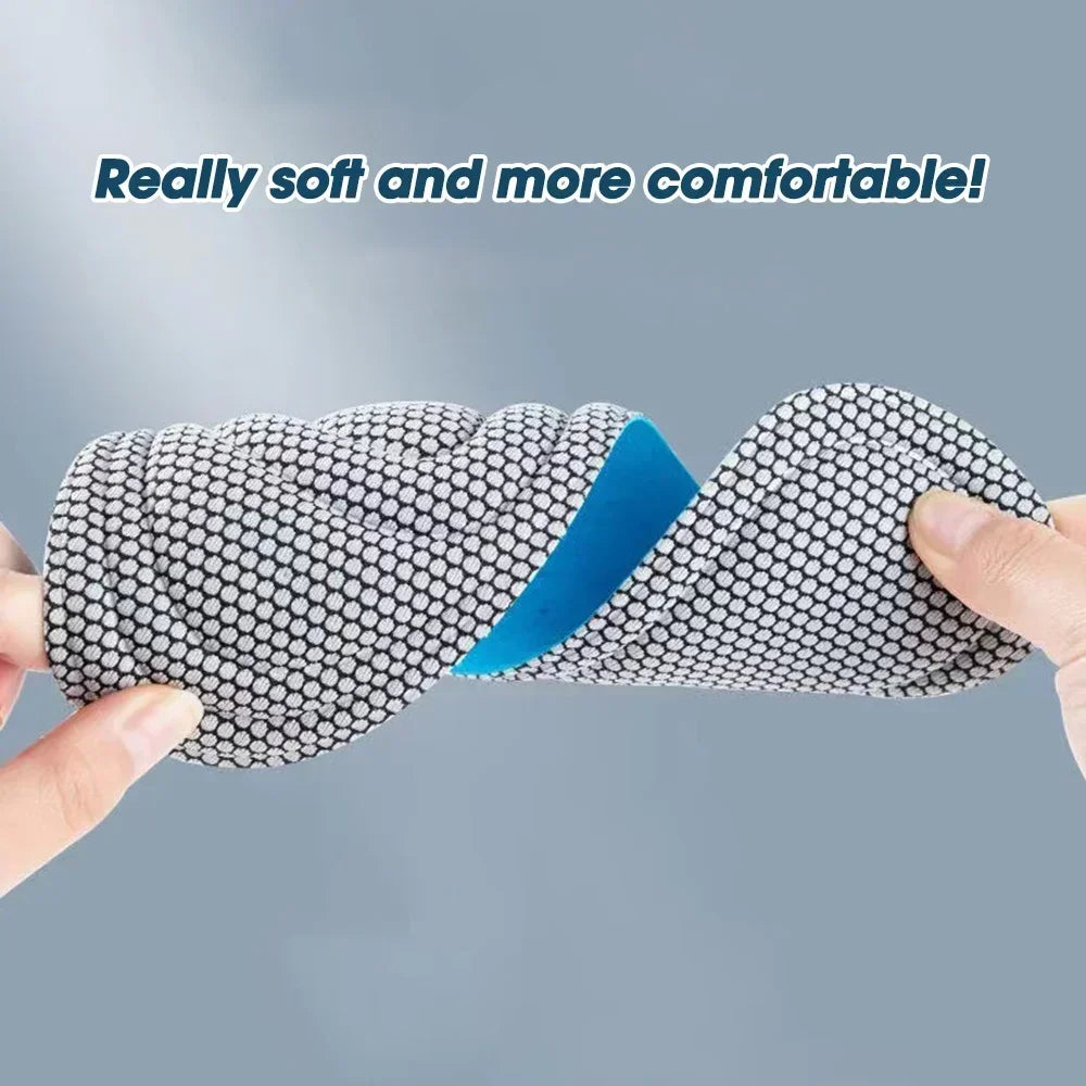 4/2Pcs Memory Foam Orthopedic Insoles for Shoes Antibacterial Deodorization Sweat Absorption Insert Sport Shoes Running Pads