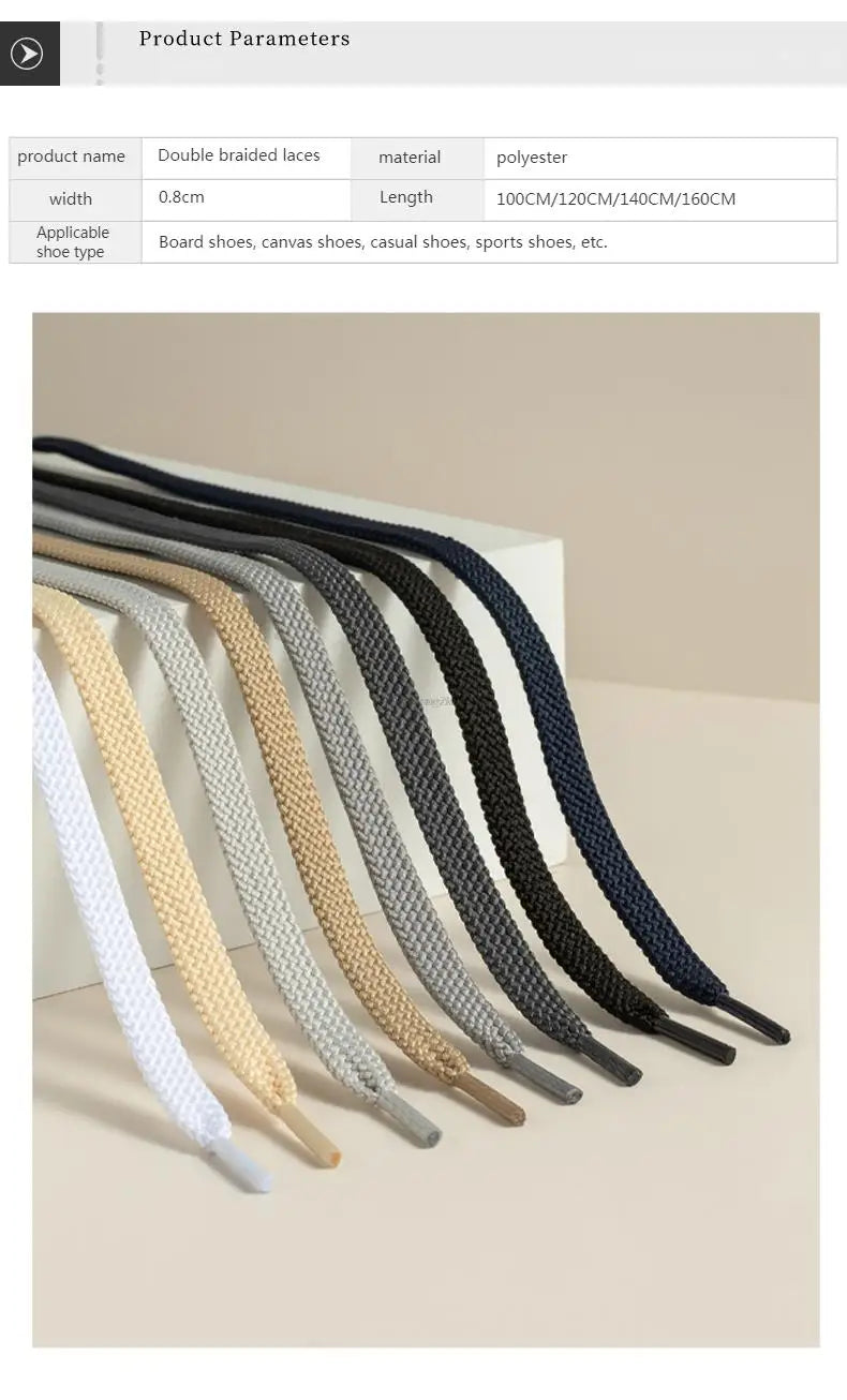 New Flat Classic Shoelaces for Sneakers Casual Shoe laces White Black Sports Shoelace Shoes Balanc String Shoe Accessories