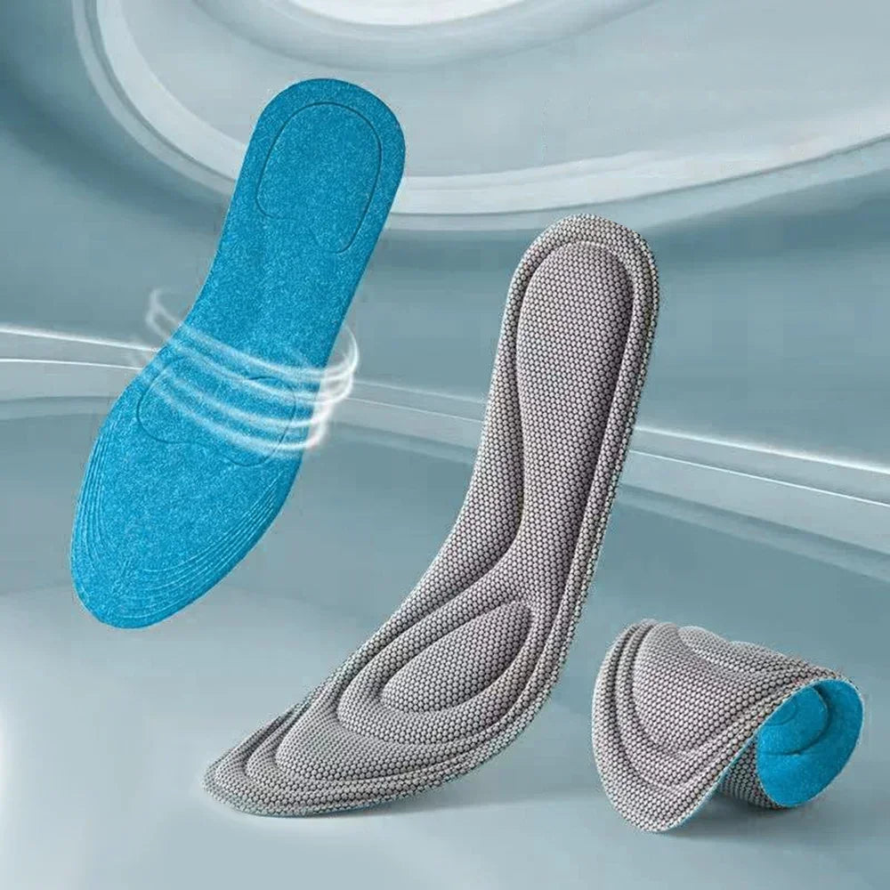 4/2Pcs Memory Foam Orthopedic Insoles for Shoes Antibacterial Deodorization Sweat Absorption Insert Sport Shoes Running Pads