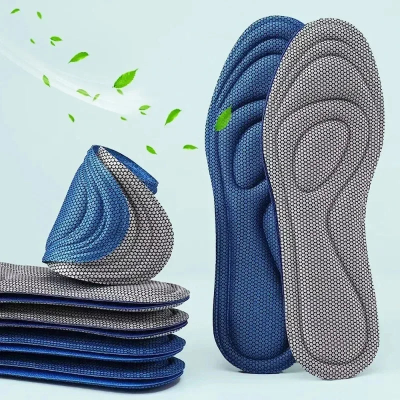4/2Pcs Memory Foam Orthopedic Insoles for Shoes Antibacterial Deodorization Sweat Absorption Insert Sport Shoes Running Pads
