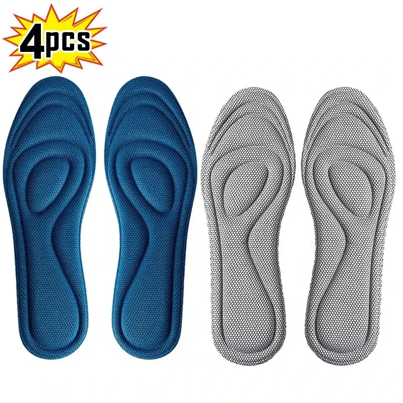 4/2Pcs Memory Foam Orthopedic Insoles for Shoes Antibacterial Deodorization Sweat Absorption Insert Sport Shoes Running Pads