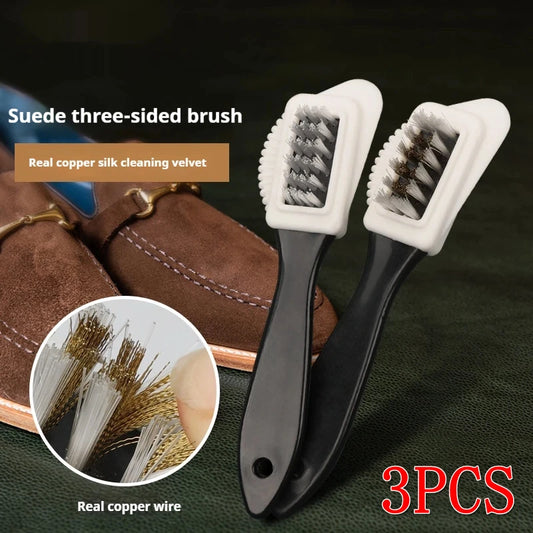 1/2/3pcs Nubuck Shoes Shoe Brush Suede Shoes Brass Wire Shoes Cleaner Foam Shoe Brush Snow Boots Shoe Cleaner Shoe Accessories