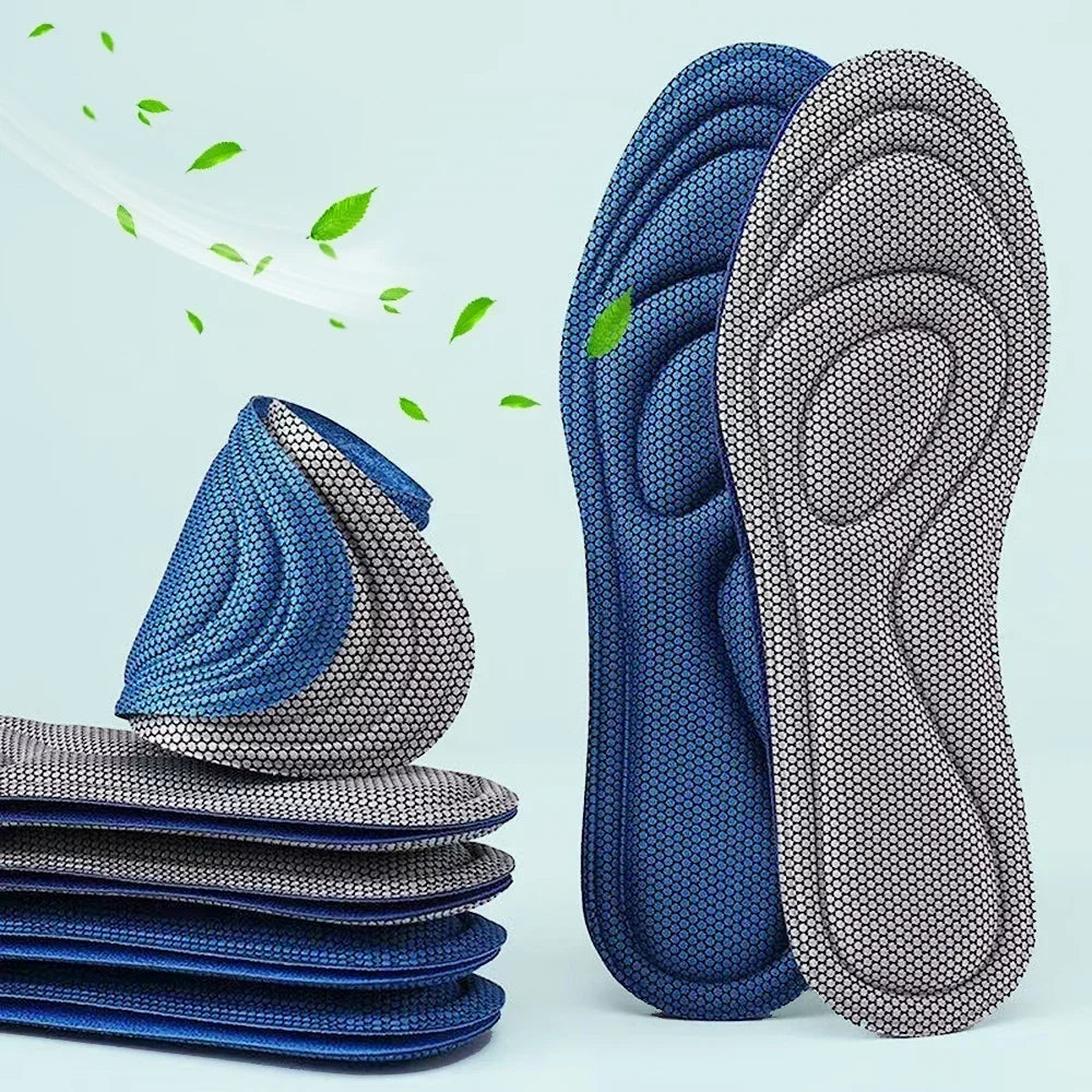 4/2Pcs Memory Foam Orthopedic Insoles for Shoes Antibacterial Deodorization Sweat Absorption Insert Sport Shoes Running Pads