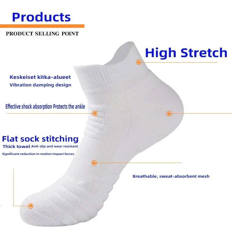 Anti-slip Football Socks Men Women Cotton Sock Short Long Tube Soccer Basketball Sport Socks Breathable Deodorous Socks 39-45