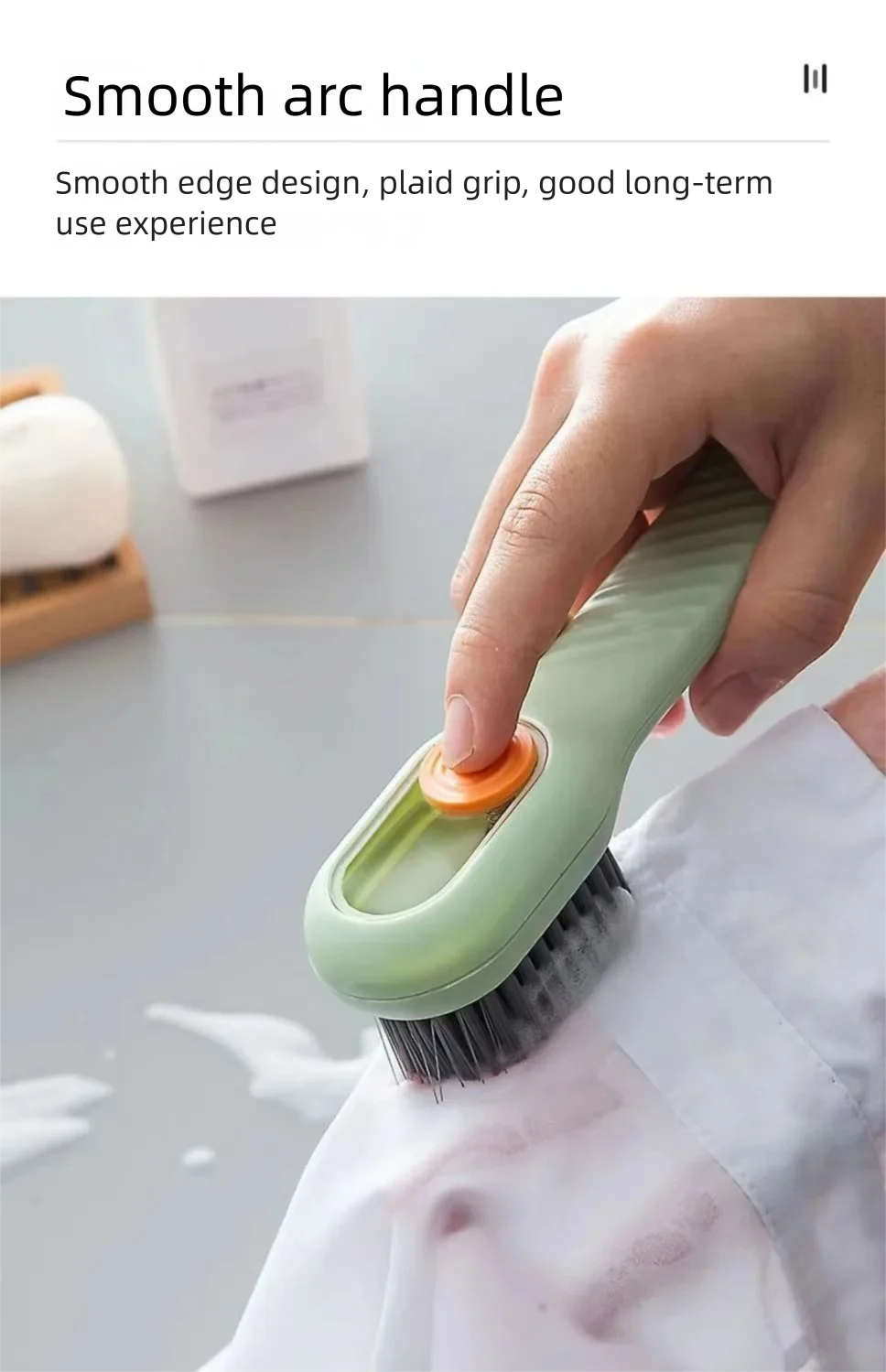 1PCS Multi-Functional Shoe Brush And Cleaner with Liquid Dispenser Household Press Type Soft Fur for Washing And Cleaning Shoes
