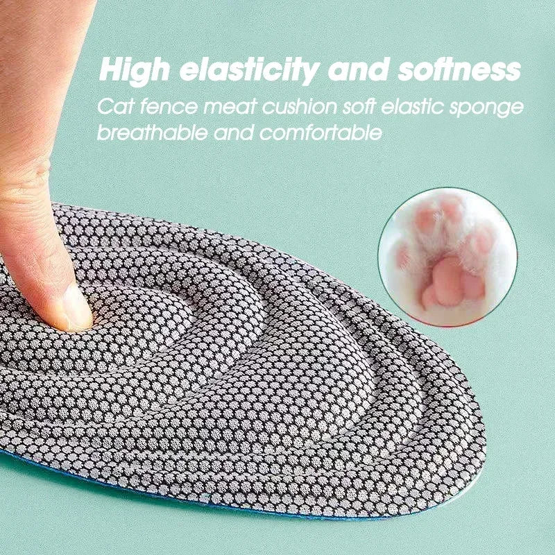 4/2Pcs Memory Foam Orthopedic Insoles for Shoes Antibacterial Deodorization Sweat Absorption Insert Sport Shoes Running Pads