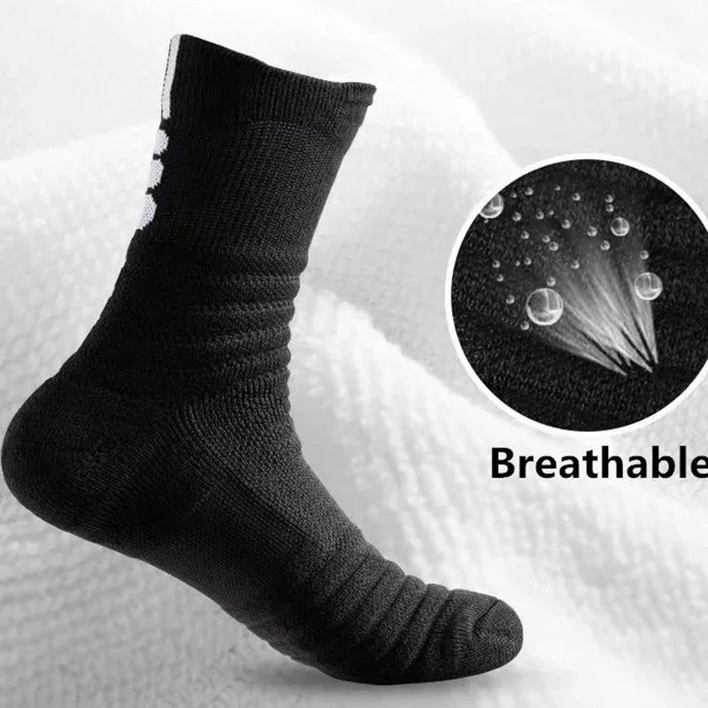 Anti-slip Football Socks Men Women Cotton Sock Short Long Tube Soccer Basketball Sport Socks Breathable Deodorous Socks 39-45